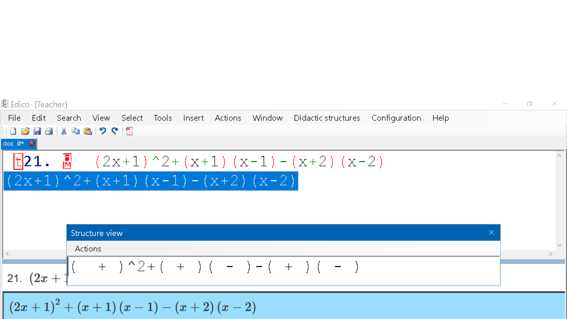 A screenshot of EDICO where the user solves the assignment